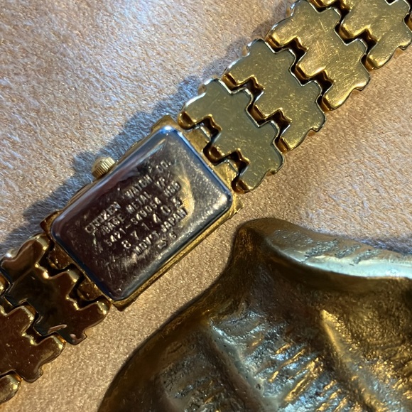 Ladies, beautiful citizen, watch, 24 karat, gold, plated, crystal bear, Italy - Picture 5 of 8